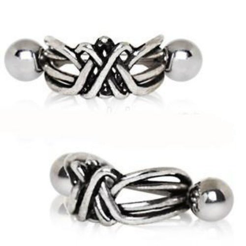 316L Stainless Steel Wire Wrapped Cartilage Cuff Earring
